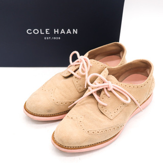 コールハーン(Cole Haan)のコールハーン オックスフォードシューズ オリジナルグランド ウィングチップ ブランド 靴 レディース 23.5cmサイズ ベージュ COLE HAAN(ローファー/革靴)