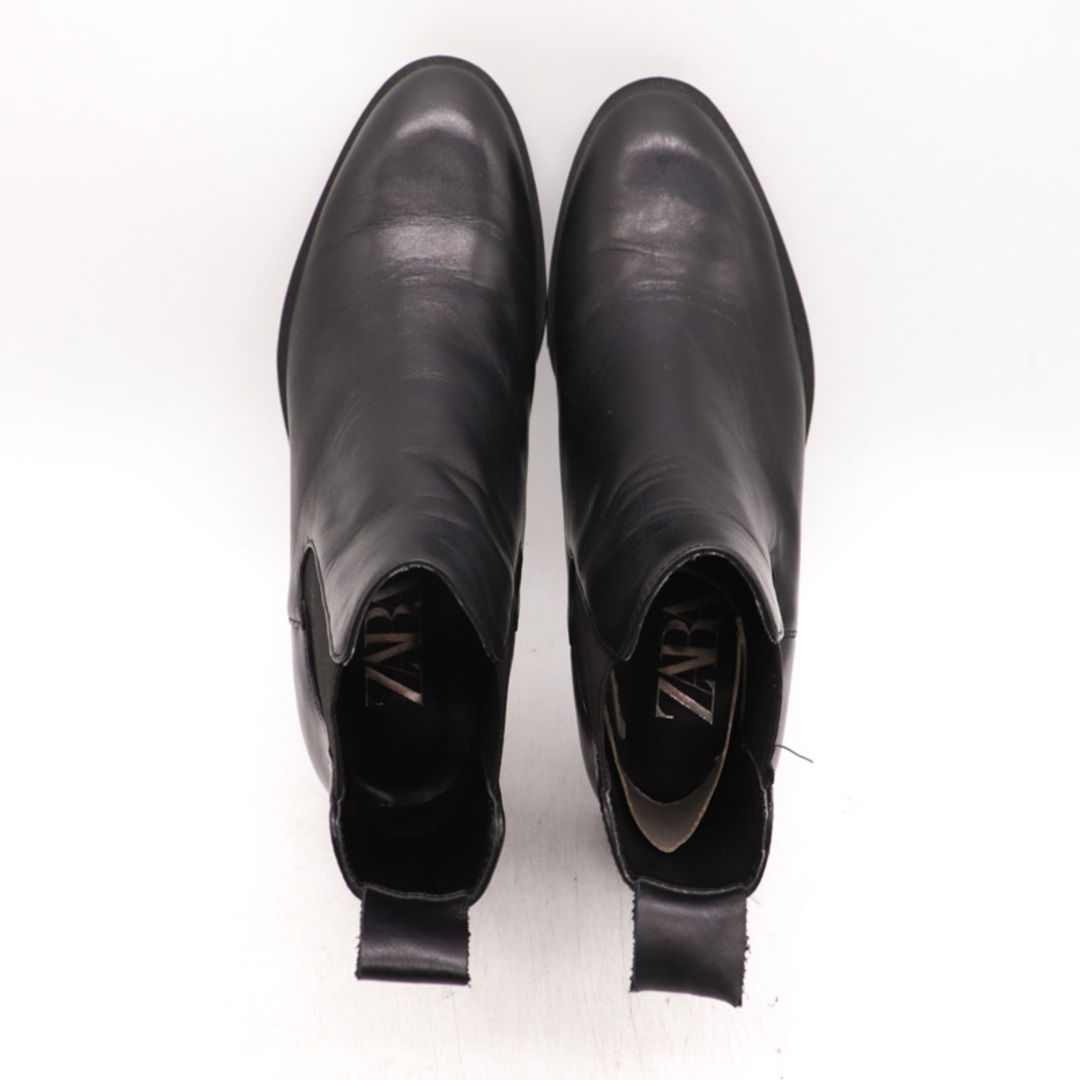 ZARA(ザラ)のザラ サイドゴアブーツ シューズ 靴 黒 レディース 37サイズ ブラック ZARA レディースの靴/シューズ(ブーツ)の商品写真