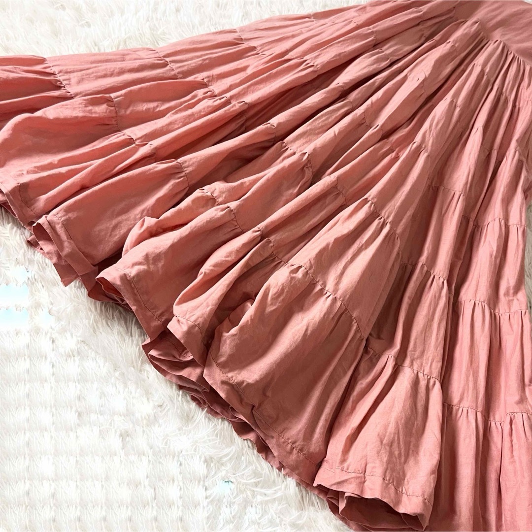 MARIHA(マリハ)のマリハ 草原の虹のドレス ロングワンピース ドレス サーモンピンク 38 レディースのワンピース(ロングワンピース/マキシワンピース)の商品写真