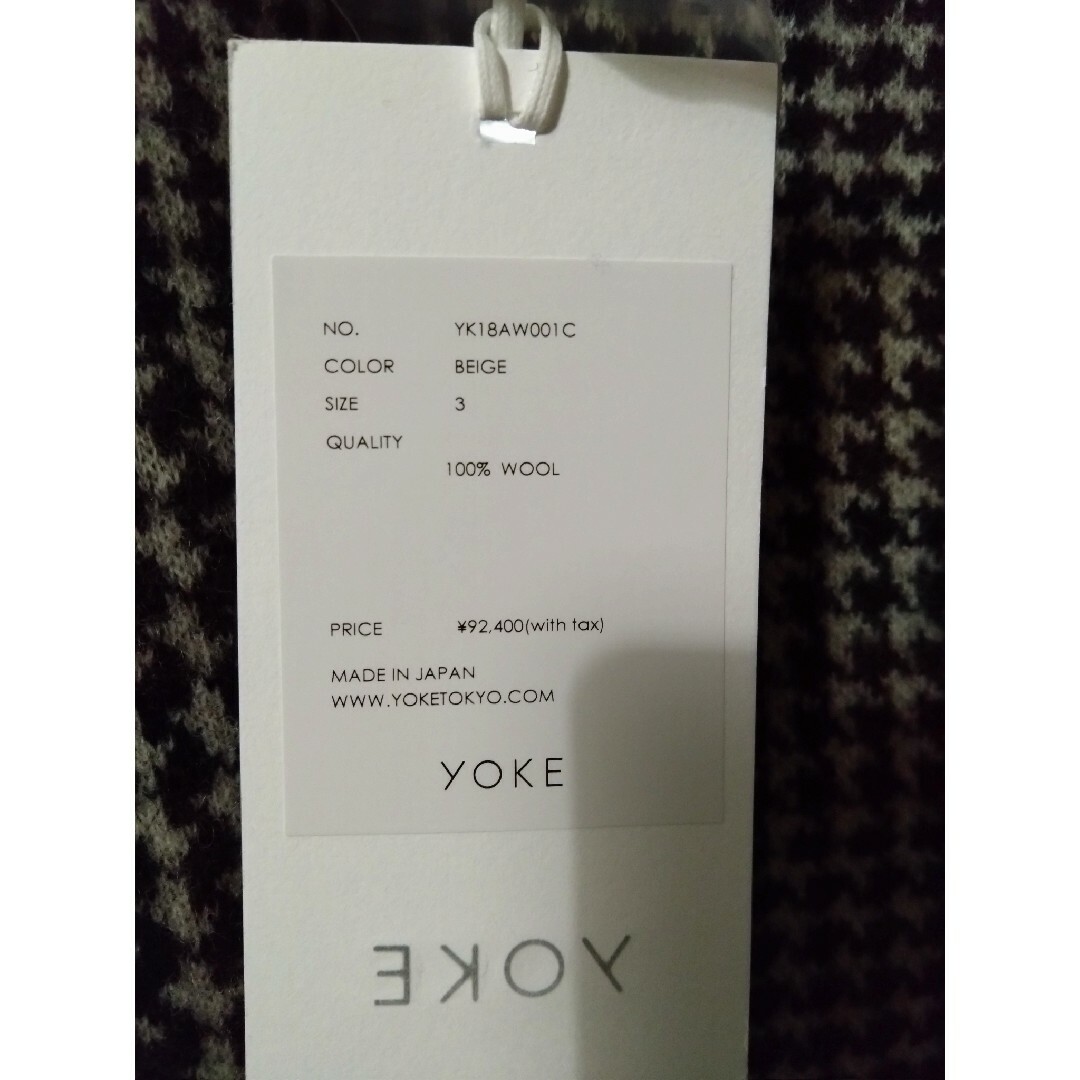 YOKE(ヨーク)のYOKE ヨーク 18AW GUNCLUB CHECK COAT【サイズ3・L】 メンズのジャケット/アウター(ステンカラーコート)の商品写真