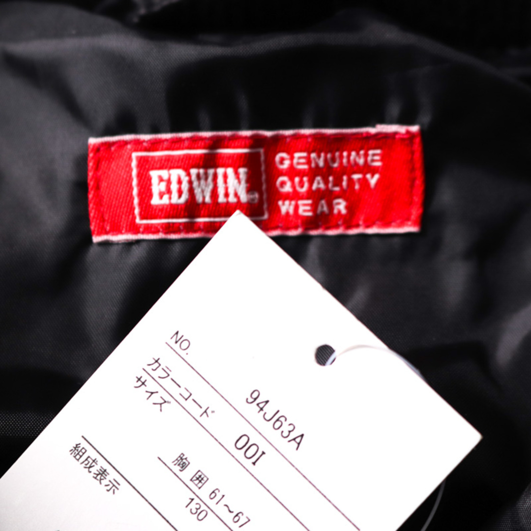 EDWIN(エドウィン)のエドウィン ライダースジャケット 中綿入りジャンパー アウター 未使用品 キッズ 男の子用 130サイズ ブラック EDWIN キッズ/ベビー/マタニティのキッズ服女の子用(90cm~)(ジャケット/上着)の商品写真