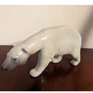 ロイヤルコペンハーゲン(ROYAL COPENHAGEN)のロイヤルコペンハーゲン白クマアンティークホワイトベア ーフィギュリン(陶芸)