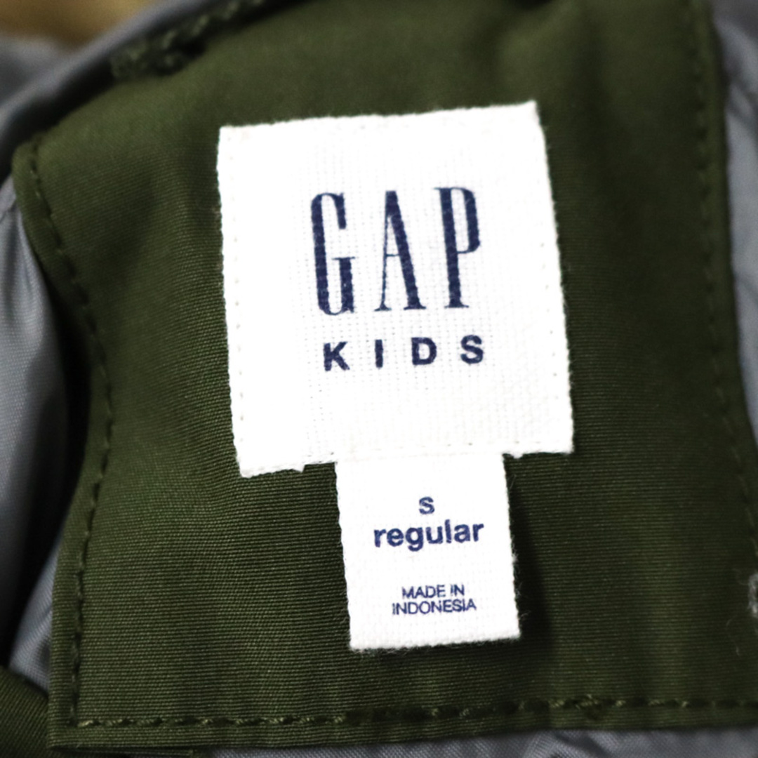 GAP(ギャップ)のギャップ モッズコート ファー付き ダウン入り アウター キッズ 男の子用 Sサイズ カーキ GAP キッズ/ベビー/マタニティのキッズ服女の子用(90cm~)(コート)の商品写真