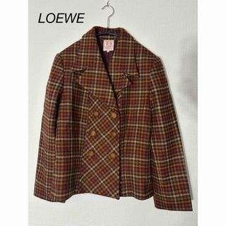 ロエベ(LOEWE)のLOEWE ウールチェックジャケット(テーラードジャケット)