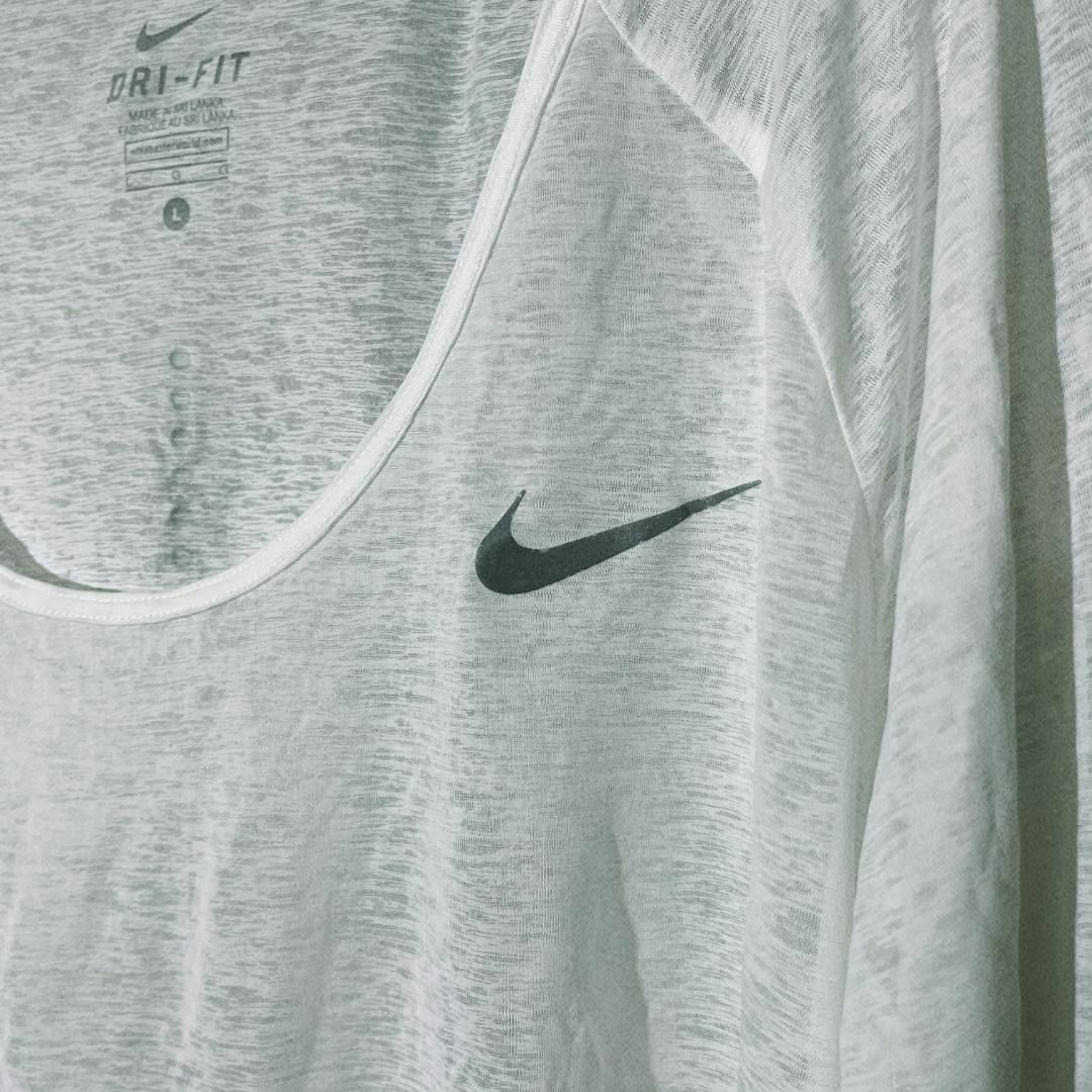 NIKE(ナイキ)の【 シンプルロゴ❀】NIKE ナイキ Tシャツ 七分 トップス カットソー L レディースのトップス(Tシャツ(長袖/七分))の商品写真