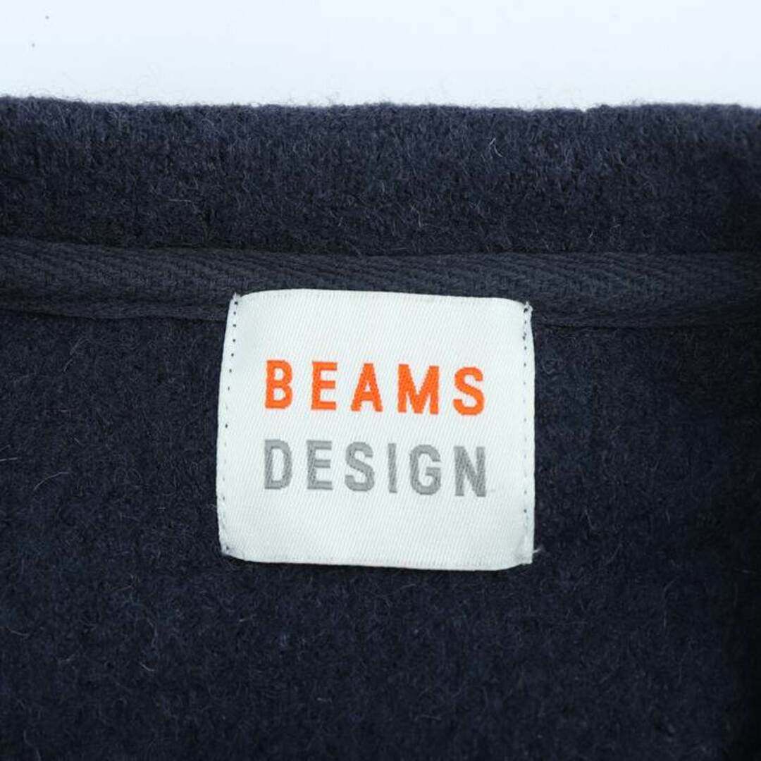 BEAMS(ビームス)のビームス 長袖シャツ ニットコンビ ストライプ BEAMS DESIGN ウール混 レディース Lサイズ ネイビー パープル BEAMS レディースのトップス(シャツ/ブラウス(長袖/七分))の商品写真