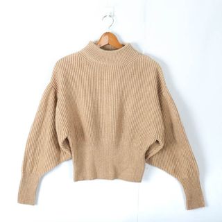 ザラ(ZARA)のザラ ニット セーター モックネック ロングスリーブ レディース Sサイズ ブラウン ZARA(ニット/セーター)