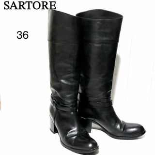 SARTORE - SARTORE サルトル アンクルストラップ ブーツ 36 イタリア製