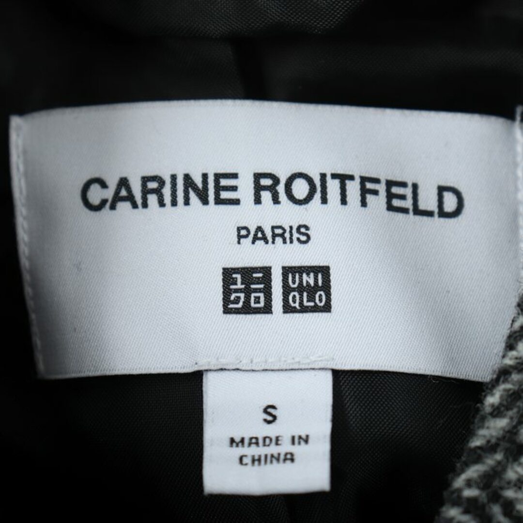 UNIQLO(ユニクロ)のユニクロ ブルゾン アウター CARINEROITFELD　PARIS 付属品ベルト有り ウール混 レディース Sサイズ グレー UNIQLO レディースのジャケット/アウター(ブルゾン)の商品写真