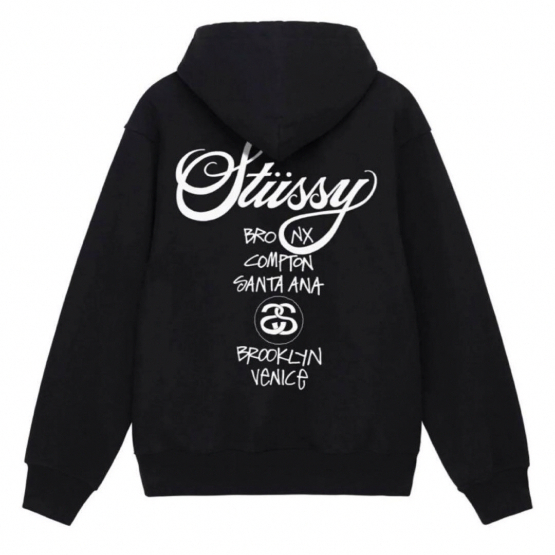 STUSSY(ステューシー)のステューシー sttusy WORLD TOUR ZIP HOODIE メンズのトップス(パーカー)の商品写真