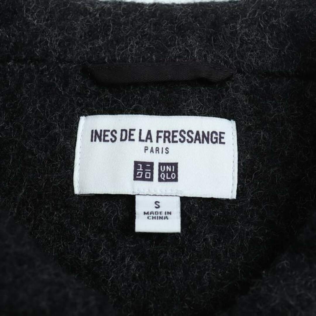 UNIQLO(ユニクロ)のユニクロ ダッフルコート ロング アウター ジャケット INES DE LA FRESSANGE ウール レディース Sサイズ ブラック UNIQLO レディースのジャケット/アウター(ダッフルコート)の商品写真