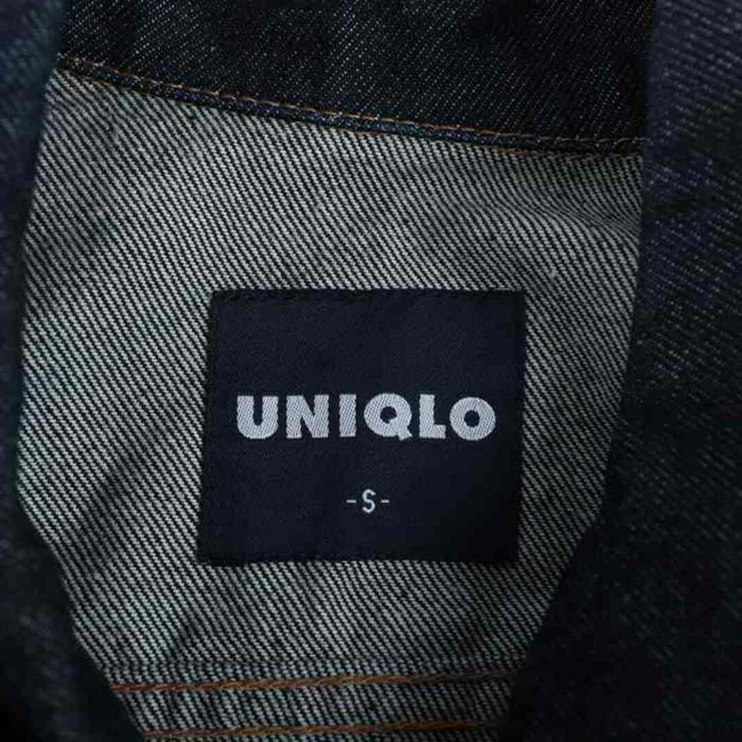 UNIQLO(ユニクロ)のユニクロ デニムジャケット アウター ブルゾン シンプル メンズ Sサイズ ネイビー UNIQLO メンズのジャケット/アウター(Gジャン/デニムジャケット)の商品写真