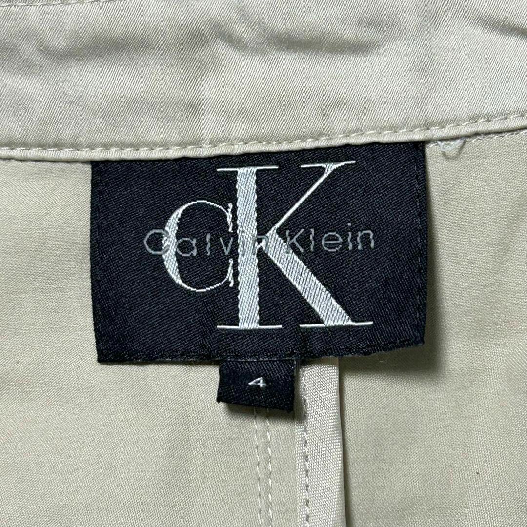 Calvin Klein(カルバンクライン)の【Calvin Klein】テーラードジャケット　綿　薄手　ベージュ　4 M相当 レディースのジャケット/アウター(テーラードジャケット)の商品写真