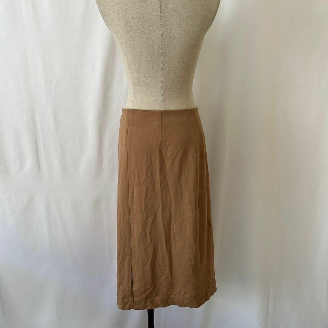 dinos(ディノス)のdinosブランド　soclose　膝丈スカート　ベージュ　ウエスト70cm レディースのスカート(ひざ丈スカート)の商品写真