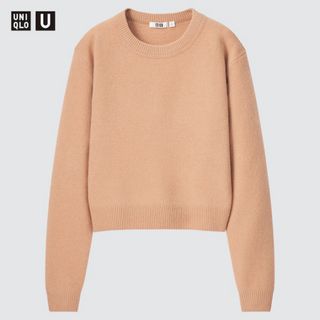 ユニクロ(UNIQLO)のユニクロ UNIQLO プレミアムラムクロップドセーター（長袖）(ニット/セーター)