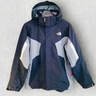 ザノースフェイス(THE NORTH FACE)のノースフェイス マウンテンパーカー HYVENT 黒＆グレー＆白 M(マウンテンパーカー)