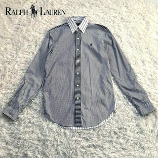 ラルフローレン(Ralph Lauren)のラルフローレン　ストライプ　チェック　クレイジーパターン　シャツ　レディースL程(シャツ/ブラウス(長袖/七分))