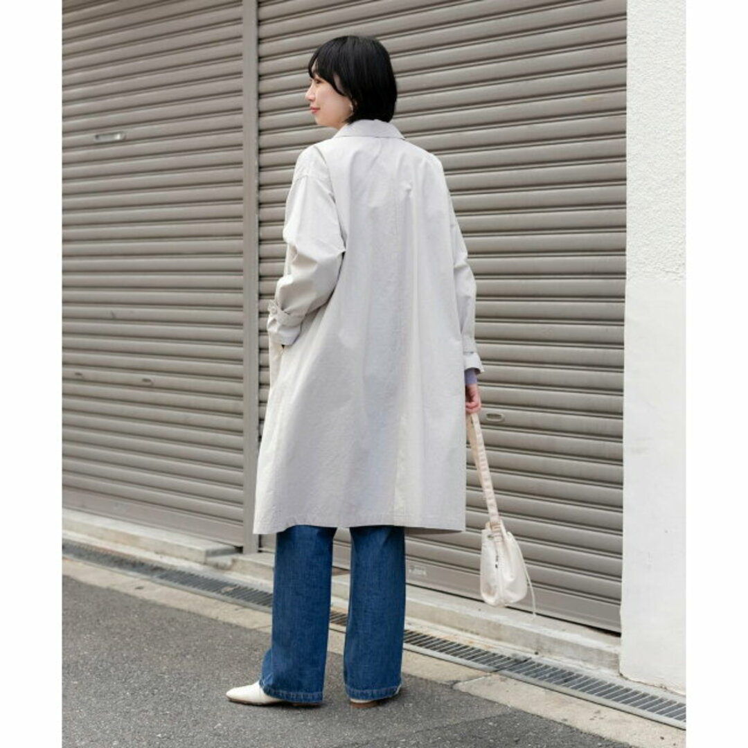 URBAN RESEARCH DOORS(アーバンリサーチドアーズ)の【LIGHT GRAY】塩縮コットンステンカラーコート レディースのジャケット/アウター(その他)の商品写真