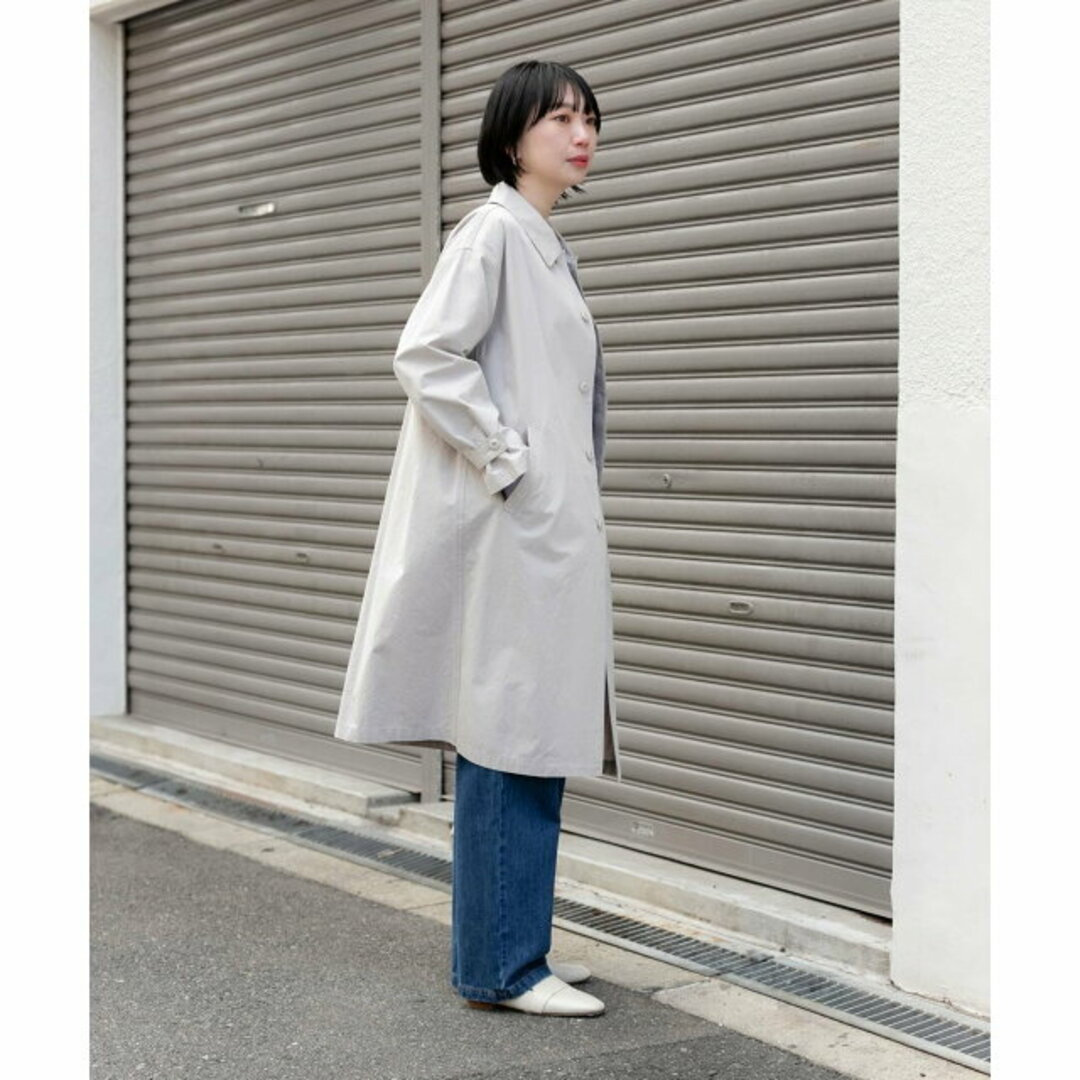 URBAN RESEARCH DOORS(アーバンリサーチドアーズ)の【LIGHT GRAY】塩縮コットンステンカラーコート レディースのジャケット/アウター(その他)の商品写真