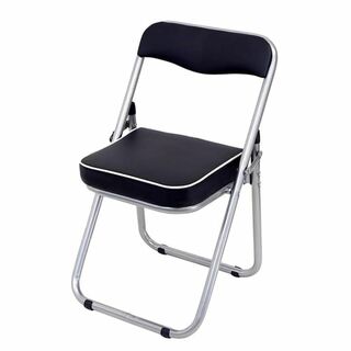 【色:ブラック(Black)】赤澤朝陽 椅子 折りたたみ パイプ椅子 ミニチェア