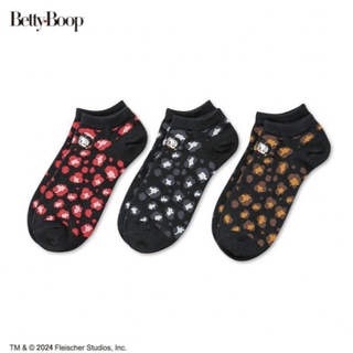 ベティブープ(Betty Boop)のベティブープ　レオパード　ヒョウ柄　靴下　3足セット　新品　ベティちゃん(ソックス)