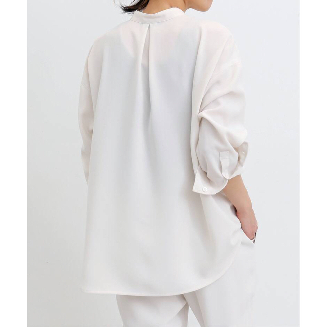 L'Appartement DEUXIEME CLASSE(アパルトモンドゥーズィエムクラス)のL'Appartement No Collar 2way Blouse レディースのトップス(シャツ/ブラウス(長袖/七分))の商品写真