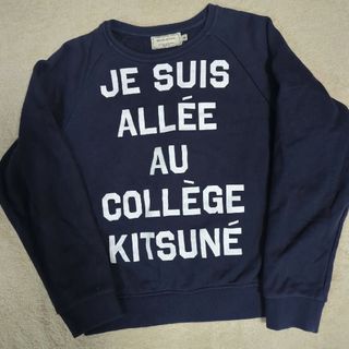 メゾンキツネ(MAISON KITSUNE')のMaison Kitsuné　メゾンキツネ　ラグランロゴトレーナー(トレーナー/スウェット)