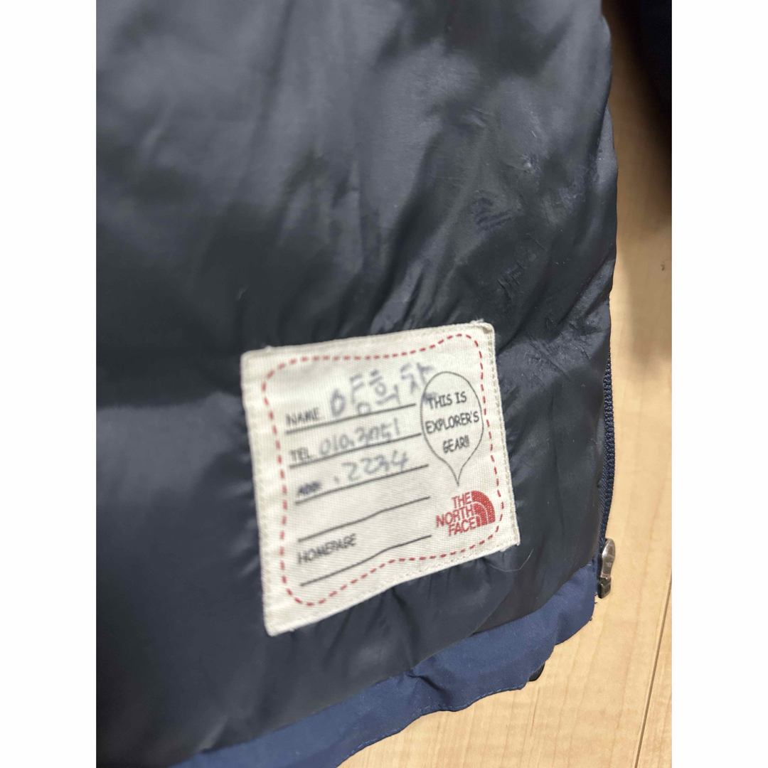 THE NORTH FACE(ザノースフェイス)の中古 ノースフェイス　ダウンコートPROHEAT DRYVENT 140NAVY キッズ/ベビー/マタニティのキッズ服女の子用(90cm~)(ジャケット/上着)の商品写真