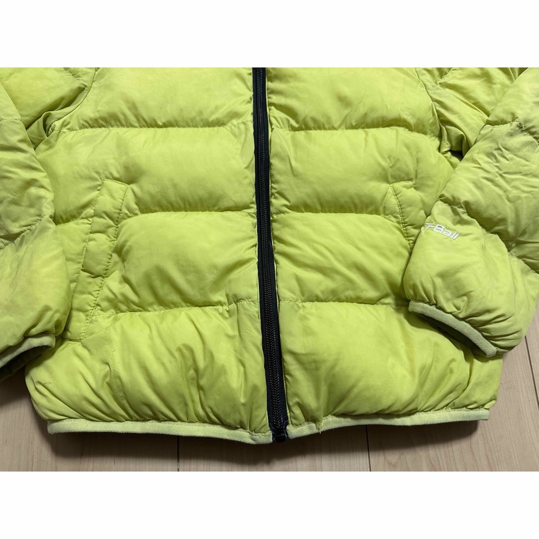 THE NORTH FACE(ザノースフェイス)の中古　ノースフェイス　キッズT-BALL ヌプシーEXダウン　ライム130サイズ キッズ/ベビー/マタニティのキッズ服女の子用(90cm~)(ジャケット/上着)の商品写真