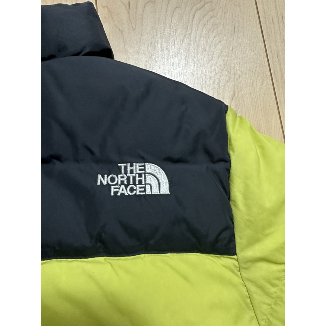 THE NORTH FACE(ザノースフェイス)の中古　ノースフェイス　キッズT-BALL ヌプシーEXダウン　ライム130サイズ キッズ/ベビー/マタニティのキッズ服女の子用(90cm~)(ジャケット/上着)の商品写真