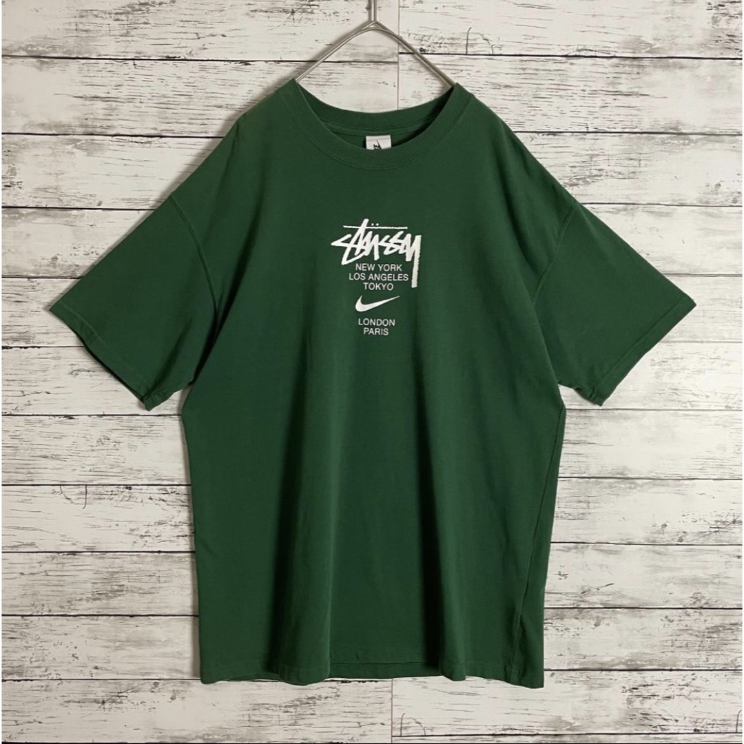 STUSSY(ステューシー)の【希少カラー】 ナイキ ステューシー コラボ Tシャツ センターロゴ 即完売 メンズのトップス(Tシャツ/カットソー(半袖/袖なし))の商品写真