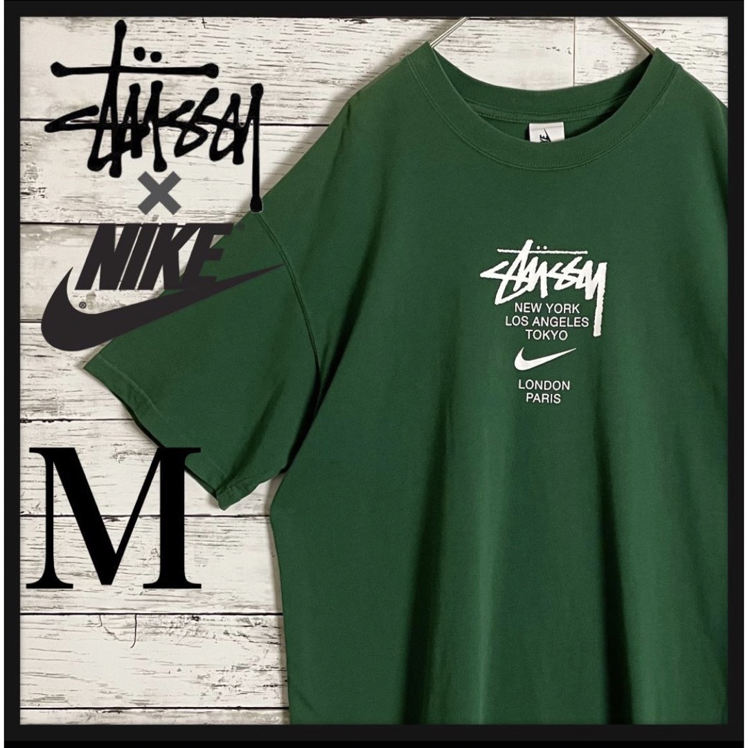 STUSSY(ステューシー)の【希少カラー】 ナイキ ステューシー コラボ Tシャツ センターロゴ 即完売 メンズのトップス(Tシャツ/カットソー(半袖/袖なし))の商品写真