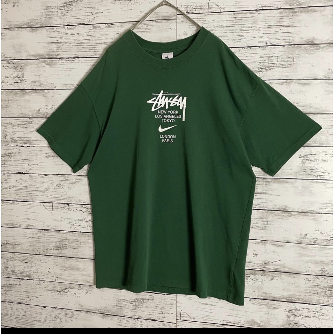 STUSSY(ステューシー)の【希少カラー】 ナイキ ステューシー コラボ Tシャツ センターロゴ 即完売 メンズのトップス(Tシャツ/カットソー(半袖/袖なし))の商品写真