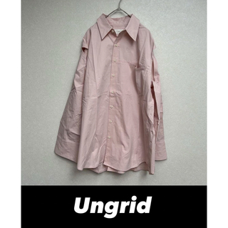 アングリッド(Ungrid)の✨ Ungrid アングリッド ショルダースリットデザインシャツ ピンク(シャツ/ブラウス(長袖/七分))
