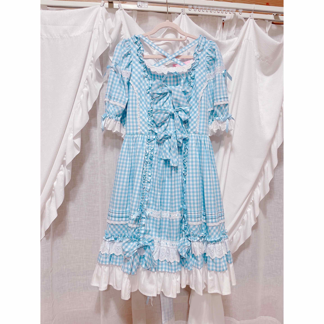 Angelic Pretty(アンジェリックプリティー)のAngelic Pretty フリルワンピース サックス レディースのワンピース(ひざ丈ワンピース)の商品写真