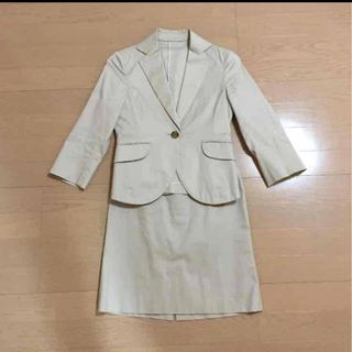 INED - 【美品】イネド スカートスーツ 9 日本製 毛 黒 就活 OL
