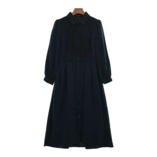 ジルスチュアート(JILLSTUART)のJILLSTUART ジルスチュアート ワンピース 2(M位) 紺 【古着】【中古】(ひざ丈ワンピース)