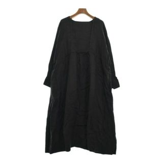 ネストローブ(nest Robe)のnest robe ネストローブ ワンピース F 黒 【古着】【中古】(ひざ丈ワンピース)