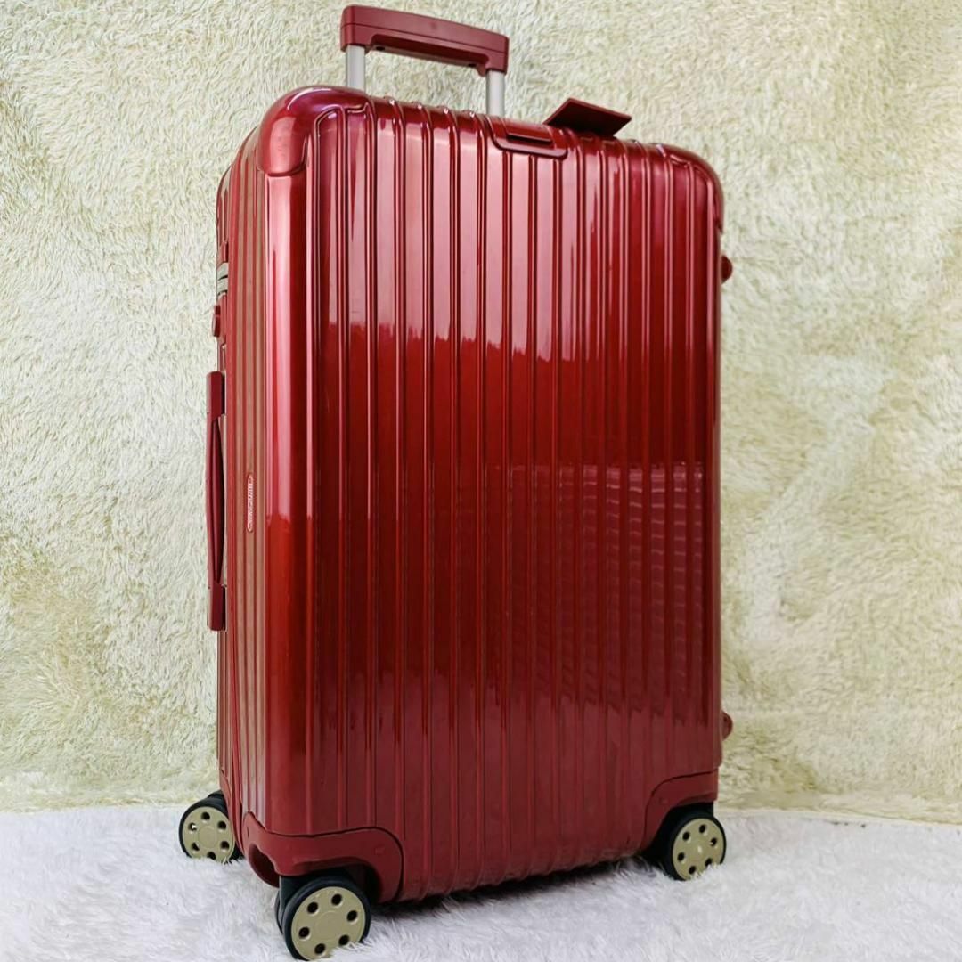 RIMOWA(リモワ)の美品✨リモワ サルサデラックス 58L 4輪 TSAロック オリエンタルレッド メンズのバッグ(トラベルバッグ/スーツケース)の商品写真