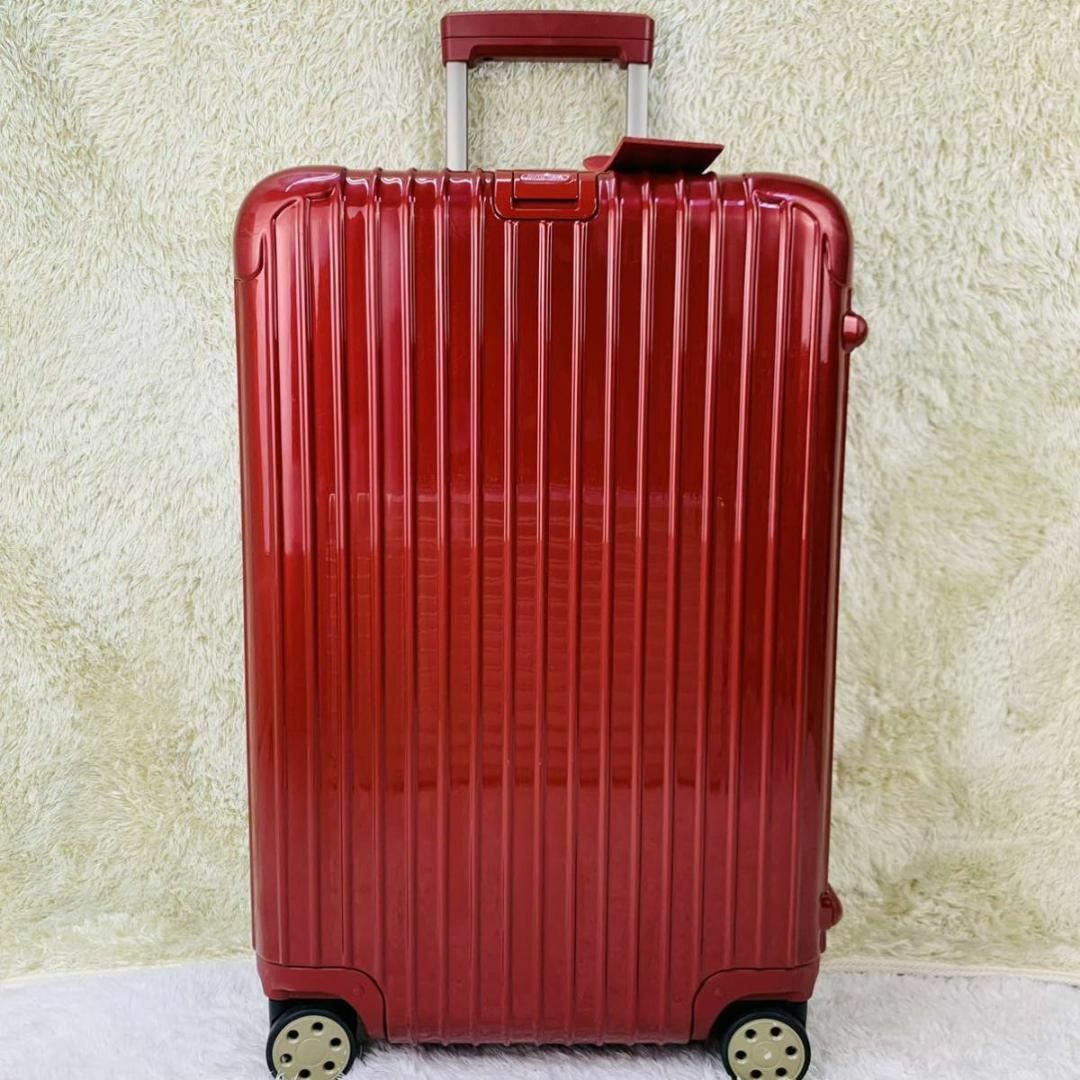 RIMOWA(リモワ)の美品✨リモワ サルサデラックス 58L 4輪 TSAロック オリエンタルレッド メンズのバッグ(トラベルバッグ/スーツケース)の商品写真