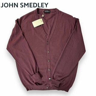 ジョンスメドレー(JOHN SMEDLEY)のジョンスメドレー シーアイランドコットン カーディガン 英国製 旧タグ L(カーディガン)