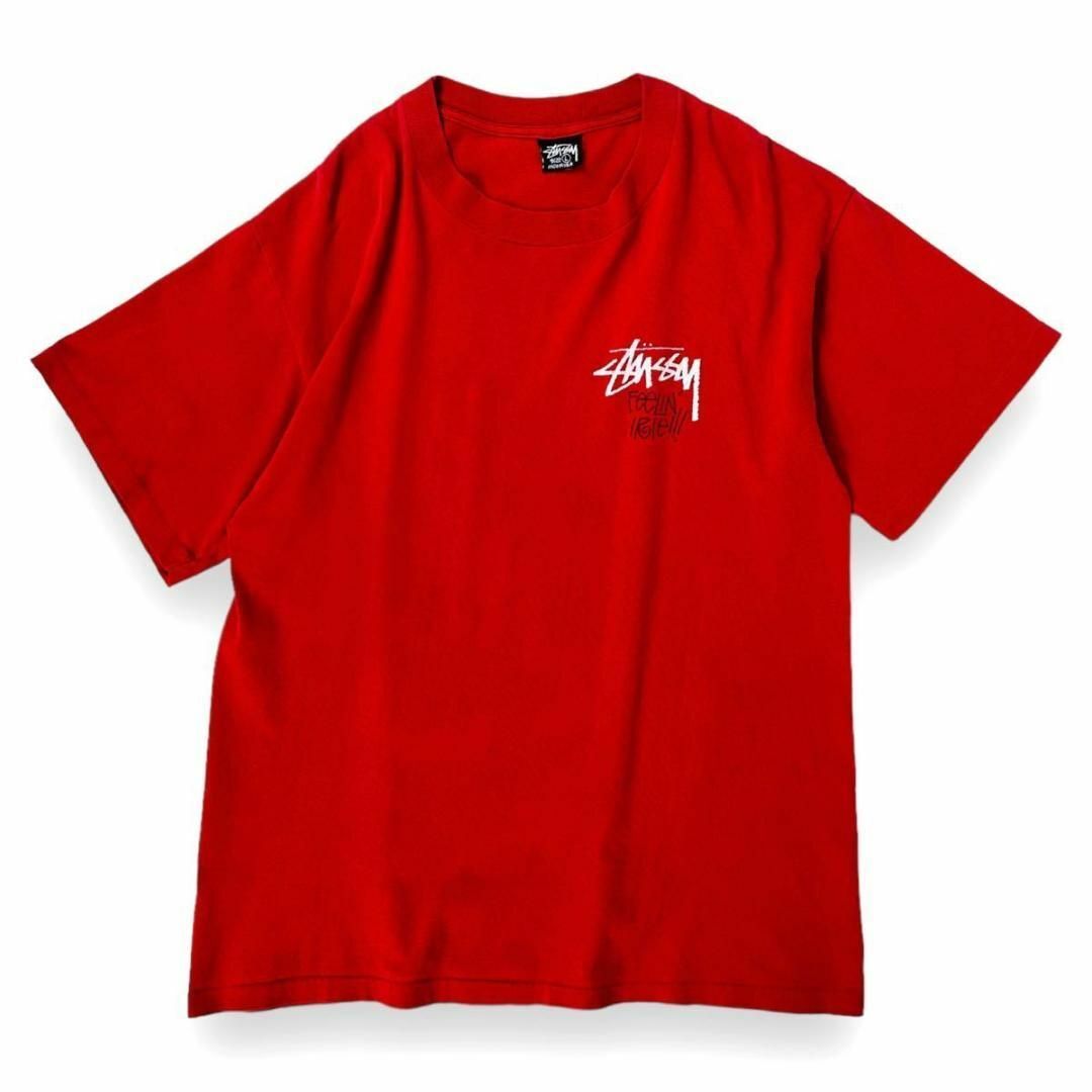 STUSSY(ステューシー)のOLD STUSSY最初期 黒タグTシャツラスタライオン 80’s USA製 L メンズのトップス(Tシャツ/カットソー(半袖/袖なし))の商品写真