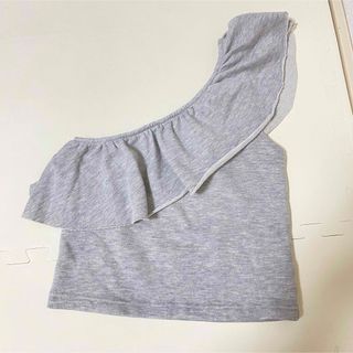 ジェイダ(GYDA)の【ほぼ未使用】GYDA ジェイダ　ワンショル　トップス　グレー(Tシャツ(半袖/袖なし))