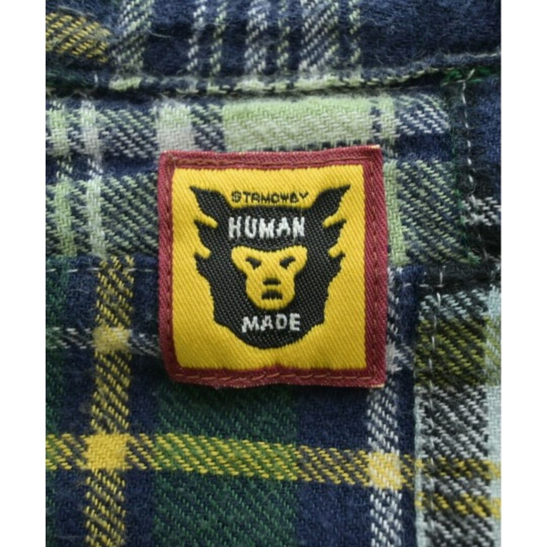 HUMAN MADE(ヒューマンメイド)のHUMAN MADE カジュアルシャツ 1(S位) 緑x紺x白等(チェック) 【古着】【中古】 メンズのトップス(シャツ)の商品写真