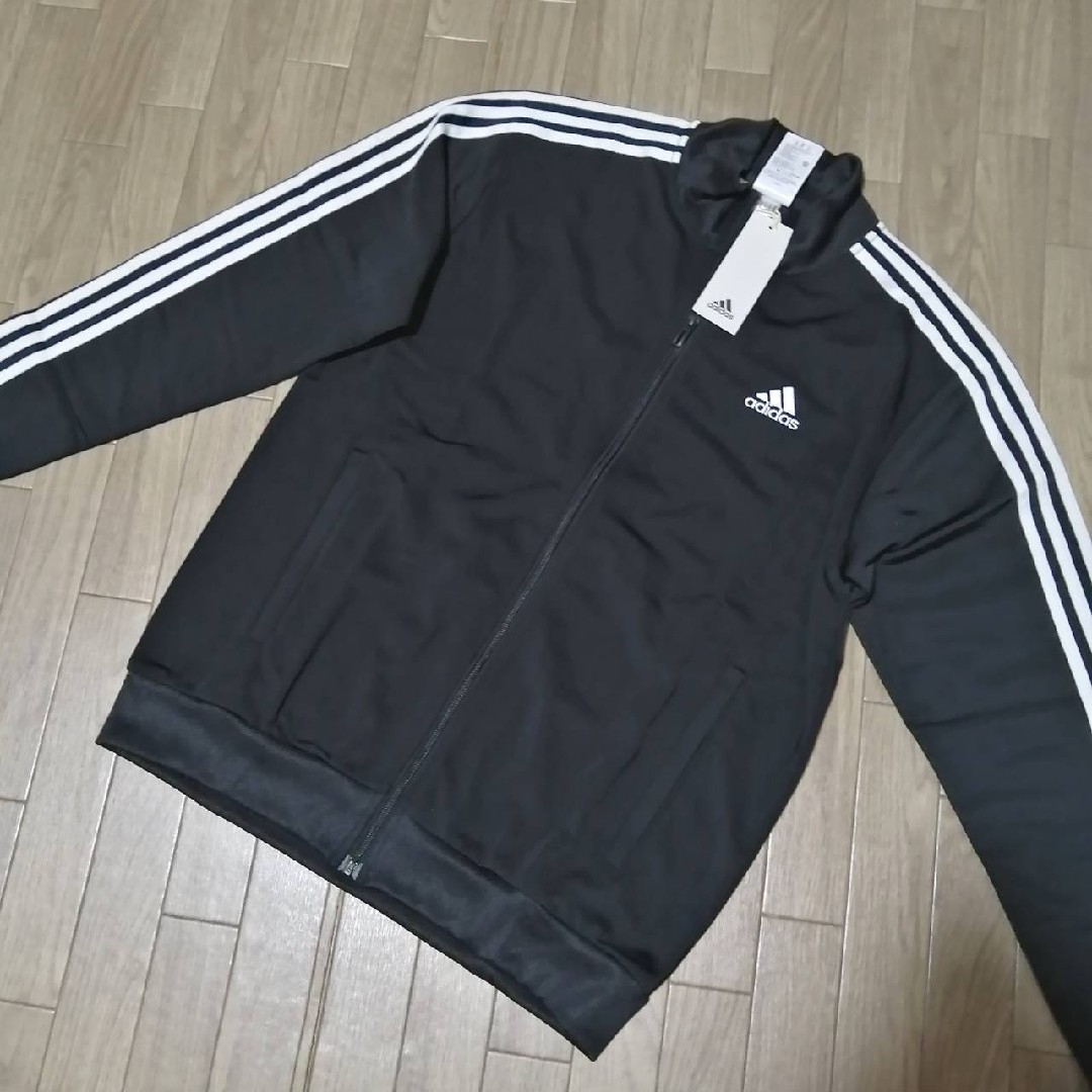 adidas(アディダス)の【大人気ジャージ上下】新品　アディダス　メンズ　セットアップ　Lサイズ　黒 メンズのトップス(ジャージ)の商品写真