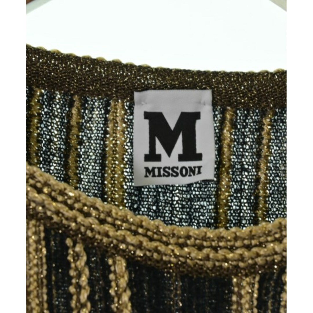 M MISSONI ワンピース 38(S位) 黒xゴールド(ストライプ) 【古着】【中古】 レディースのワンピース(ひざ丈ワンピース)の商品写真