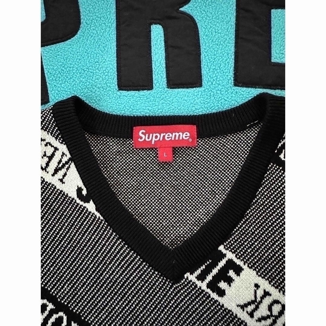 Supreme(シュプリーム)の✨未使用品✨Supreme Stripe Sweater Vest 黒 メンズのトップス(ニット/セーター)の商品写真