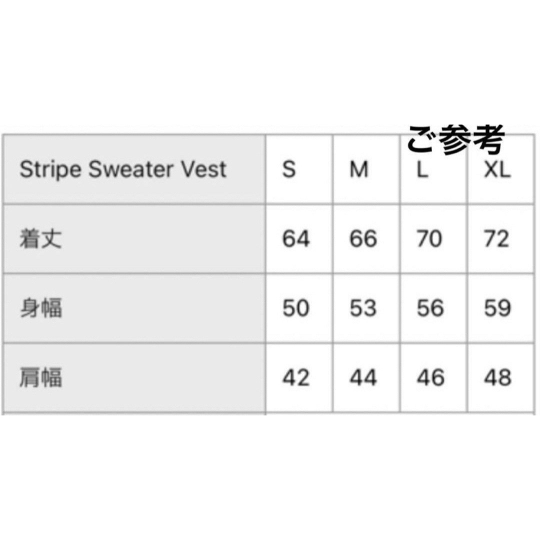 Supreme(シュプリーム)の✨未使用品✨Supreme Stripe Sweater Vest 黒 メンズのトップス(ニット/セーター)の商品写真