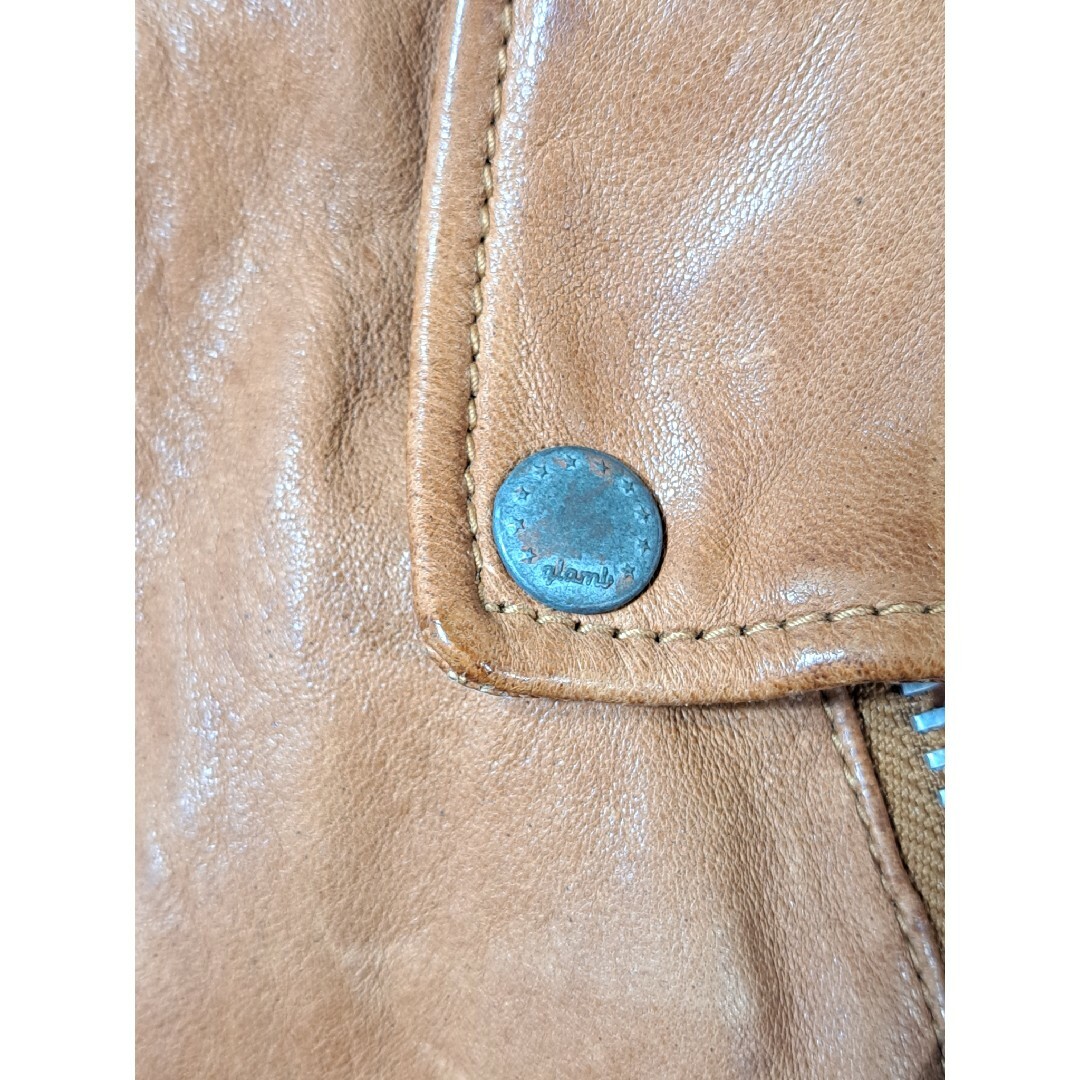 glamb(グラム)の未使用　glamb　レザージャケット　タブル　ライダースジャケット　キャメル メンズのジャケット/アウター(レザージャケット)の商品写真