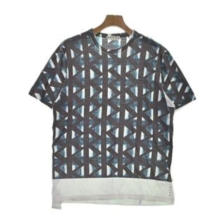 マルニ(Marni)のMARNI マルニ Tシャツ・カットソー 50(XL位) 茶系x白x水色等 【古着】【中古】(Tシャツ/カットソー(半袖/袖なし))